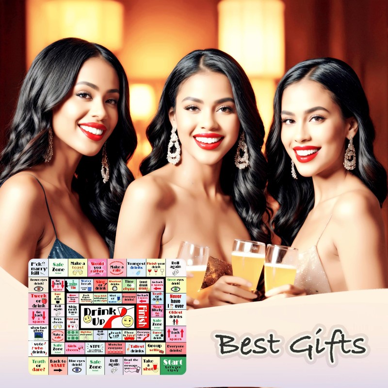 gzaymng Drinking Board Games for Adults, Rubber Mat Drinking Board
