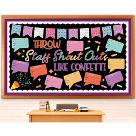 Staff Shout Out Bulletin Board Decorations Throw Staff Shout Out Like Confetti Bulletin Board Set Appreciation and Recognition DIY Craft Cutouts for School Classroom Office Door Wall Decor Supplies