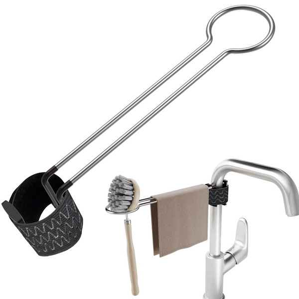 NiHome Heavy Duty Stainless Steel Kitchen Sink Faucet Towel Holder,