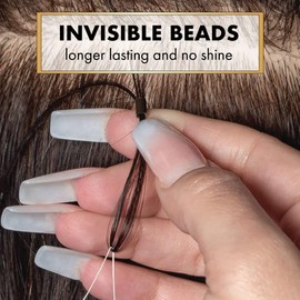 Everlong Hair - Tubos de silicona mate con forro de silicona | Microanillos profesionales de 4 capas con revestimiento de cobre y silicona para extensiones de cabello humano I-Tip Remy (250 piezas) (negro)