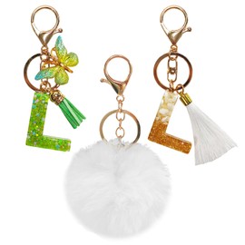 YSDYY 2 Pieces Letter Keychain, Fashionable Letter Keychain, Wallet Decoration Pendant, Car Keychain, Cute Schoolbag Small Pendant