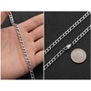HSWYFCJY Silver Figaro Chain Men Chain Necklace Stainless Steel Mens