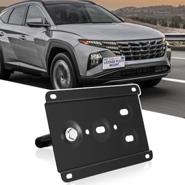 Tow Hook Adapater No Drill Front Grille License Plate Mounting Bracket Holder Compatible with Hyundai Veloster 2019-2022; Accent and Elantra Sedan | 2011-2022