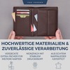 VON HEESEN Men's Leather Wallet with RFID Protection - Genuine