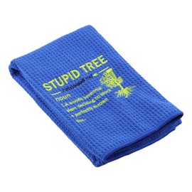 ZJXHPO Microfiber Disc Golf Towel Stupid Tree Definition Embroidered Towel Frisbee Disc Golf Gift Golf Black Towel with Clip Disc Golf Accessories (C-Stupid Tree)