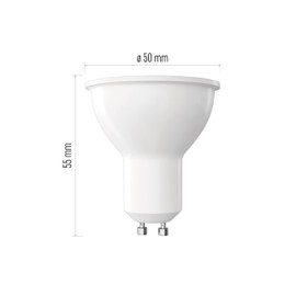 EMOS LED Spotlight A Class, MR16 with GU10 Socket, 3 W Replacement for 40 W Halogen Bulb, Brightness 535 lm, Neutral White 4000 K, 30,000 Hours Life, CRI Min. 80, 100° Beam Angle, White Colour