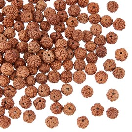DICOSMETIC 150pcs Rudraksha Beads Meditation Prayer Beads Round Loose Energy Beads 8mm Bodhi Beads Natural Wood Beads DIY Bracelet Jewellery Making