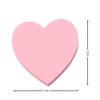 Loopunk 6 Packs Heart Shaped Kraft Paper Sticky Notes Self-Stick
