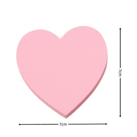 Loopunk 6 Packs Heart Shaped Kraft Paper Sticky Notes Self-Stick Blank Book Tabs Paper Markers Sticky Notes Pad 100 Sheets(Blue Green Red Yellow Pink Purple)