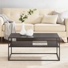 Crosley Furniture Braxton Metal Coffee Table, Matte Black
