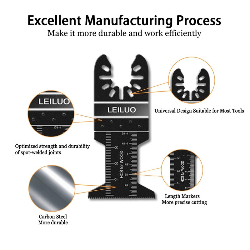 LEILUO 50 Pcs Multitool Blades Set for Wood Oscillating Saw