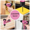 JENABOM 127-Piece Home Tool Set with 8V Pink Cordless Drill
