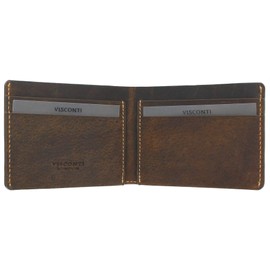 VISCONTI Raw Collection Dollar Unlined Leather Wallet RW49 Oil Tan