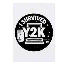 'I Survived Y2K' Temporary Tattoo - Water Resistant, Skin-Safe, Non-Toxic Transfer (TO00086023)