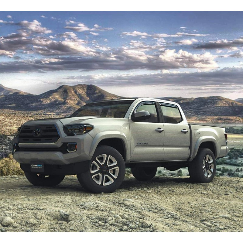 Geartronics For 2016-2020 Toyota Tacoma Double Cab Side Window Visors