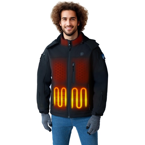 XELTEN Heated Jacket for Men with 12000mAh Large Capacity Battery