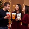 Xuelimei 16oz Christmas Disposable Plastic Cups with Strawless Sip Lids-Xmas