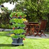 Tectsia 7 Tiered Strawberry Vertical Planter 2 Pack, Stackable Tower