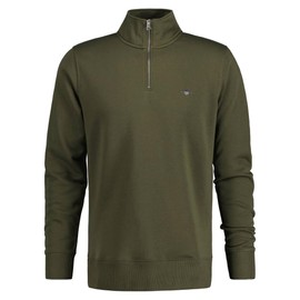 GANT Mens Half Zip Sweatshirt Juniper Green M