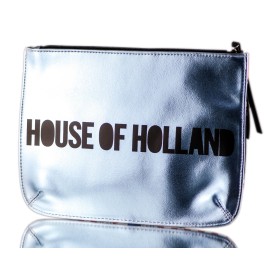 House of Holland Designer Bag Makeup Cosmetic Pouch Clutch 9"x12" - Brand New