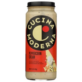 Cucina Moderna Peppercorn Cream Sauce, Luscious and Zesty Pasta Sauce, Made with Real Cheese, 15.5 OZ