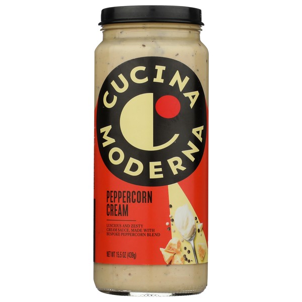Cucina Moderna Peppercorn Cream Sauce, Luscious and Zesty Pasta Sauce,