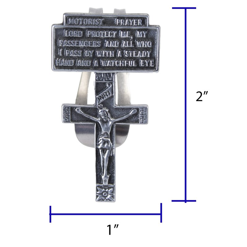 CA Gift KVC111 Auto Visor Clip, Motorist Prayer, 2-3/8"