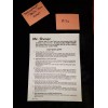 MILLS REPRODUCTION MILLS BACK DOOR INSTRUCTION SHEET ANTIQUE SLOT MACHINE