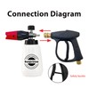 Sooprinse Foam Cannon Kit with Pressure Washer Short Gun, 1