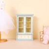 TOYANDONA Wooden Dollhouse Bookshelf Cabinet, 1:12 Scale Mini Bookcase Display