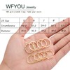 WFYOU 10 Pcs 1-2mm 18K Gold Plated Simple Rings for
