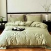 TodaFre Green 100% Cotton Duvet Cover Queen Size, 3 Pieces