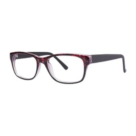 Floral Women's Eyeglasses - Modern Collection Frames - Burgundy/Black 51-17-140