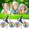 Windmill Garden Decoration Windmill Rotating Cat Dog Bicycle Design Rainbow