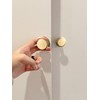 Goo-Ki 6 Pack Champagne Bronze Drawer Knobs with Spacer Zinc