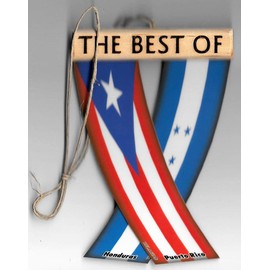 Puerto Rico and Honduras Boricua Hondurian Hondurican Caribbean South Latin American Rearview Mirror Hanging Car Flags Mini Banners For The Car Unity Flagz™.