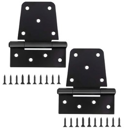 3-1/2" Heavy Duty Gate Hinges, 2 Pack Black Iron Shed Door Hinges, Heavy Duty T Hinges Gate Hinges for Barn Wood Fence Gate Hinges with 36PCS Screws