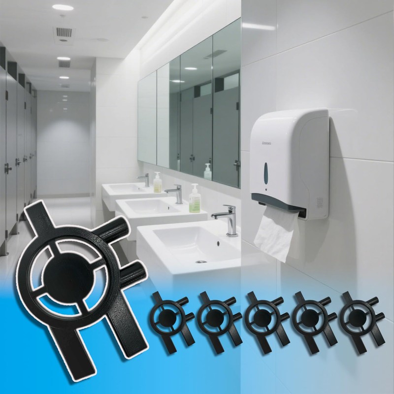 6pcs Dispenser Key Replacement for Cintas & Sanis,3-in-1 Toilet Paper