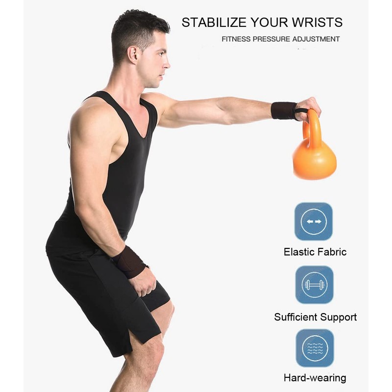 2 Pack Wrist Brace Wrist Straps for Weightlifting, Wrist Straps