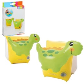 INTEX Floaty 56664 Dinosaur Inflatable Arm Band (Yellow x Green/FF/Jr)