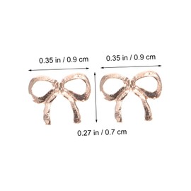 Mikinona Manicure Nail Set Bowknot Nail Charms Alloy Nail Rivets Metal Butterfly Decor for Parties Weddings and Daily Life
