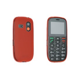 caseroxx Schutzhülle für Gigaset GL395 in rot – Flexibles TPU-Case aus stoßfestem Gummi, passgenaue Handy-Tasche mit Kantenschutz & rutschfestem Grip