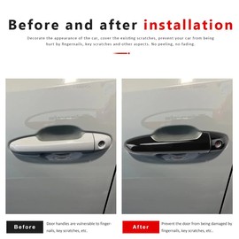 DLOVEG Exterior Door Handle Cover Compatible for 2016-2020 2021 2022 2023 Toyota Tacoma Accessories Door Handle Protectors for Tacoma (Without Smart Key Holes, Gloosy Black)