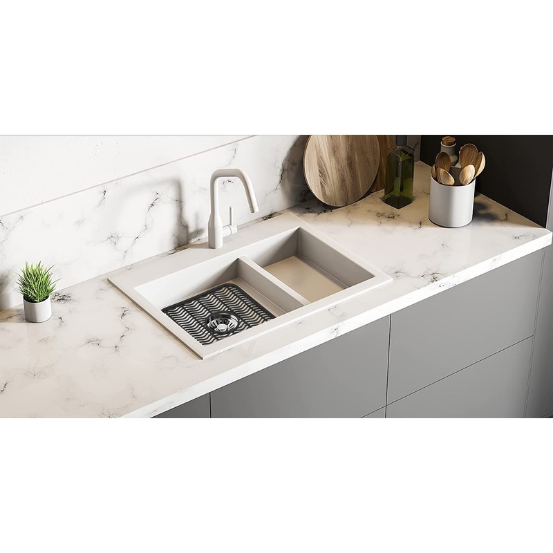 DecorRack 2 Black Sink Protectors for Kitchen Sink, 12" x