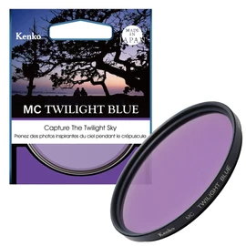 Kenko Lens Filter with Colour Effect MC Twilight Blue 82 mm, Creates Inspiring Colours in the Evening Sky, 095409
