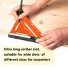Beslands 7 inch Rafter Square with Level, Aluminum Metal Triangle