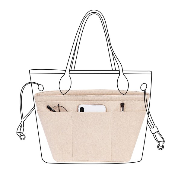 Lckaey Organizer Insert Felt Purse Organizer for Handbag & Tote