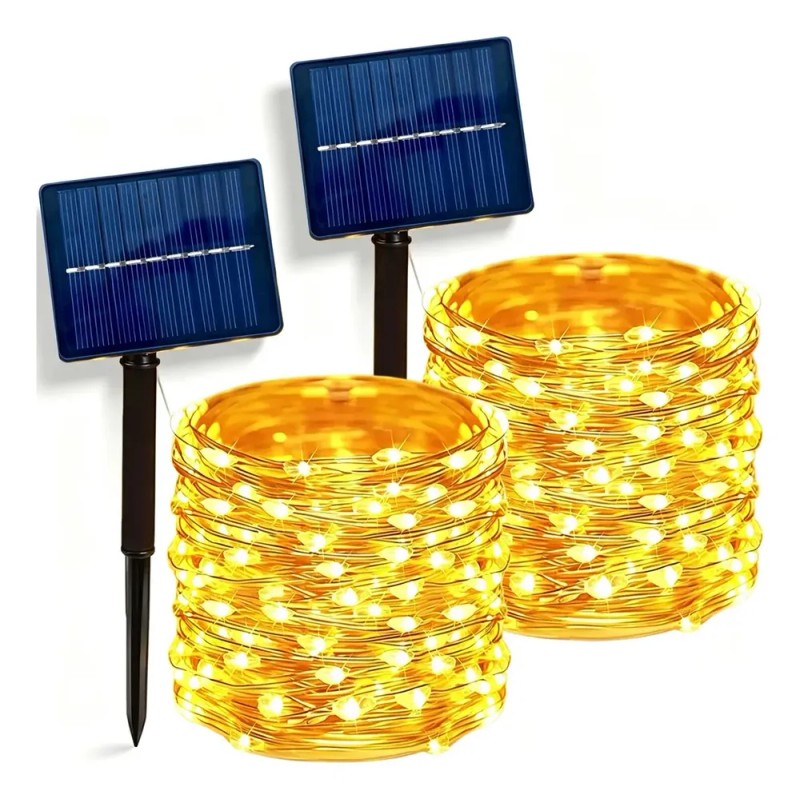 Serie Luces Solares LED 32m 300 Amarillo Cálido IP65 Ideal
