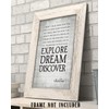 Mark Twain Quotes Wall Art-"Explore-Dream-Discover"- 8 x 10 Art Wall
