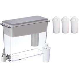 Brita 27-Cup Large Ultra-max Water Filtering Dispenser with Filters, Grey